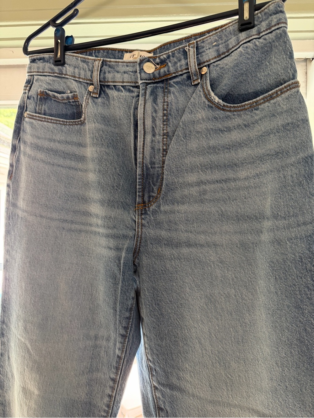 Rivete Denim Medium Wash High Rise Straight Leg Jeans Size 28